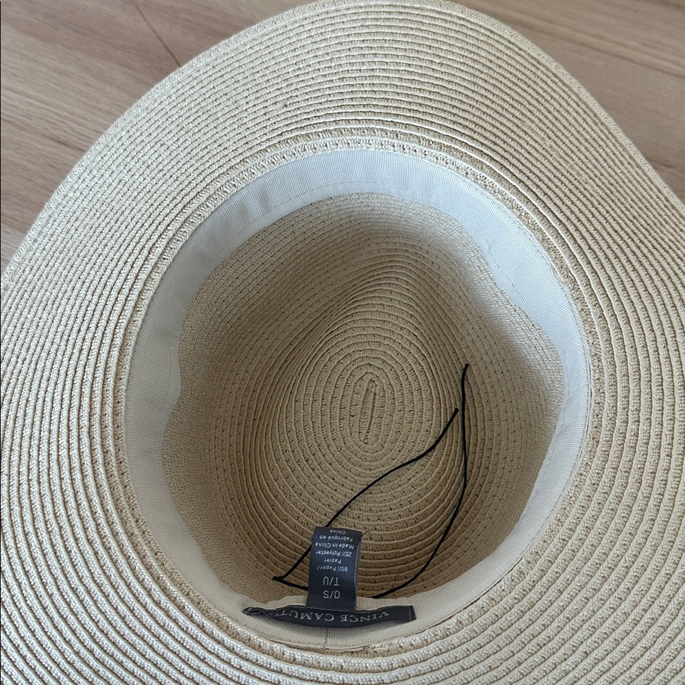 Vince Camuto Womens Wide Brim Panama Sun Hat Bee Motif Adjustable Resortwear - Picture 6 of 9